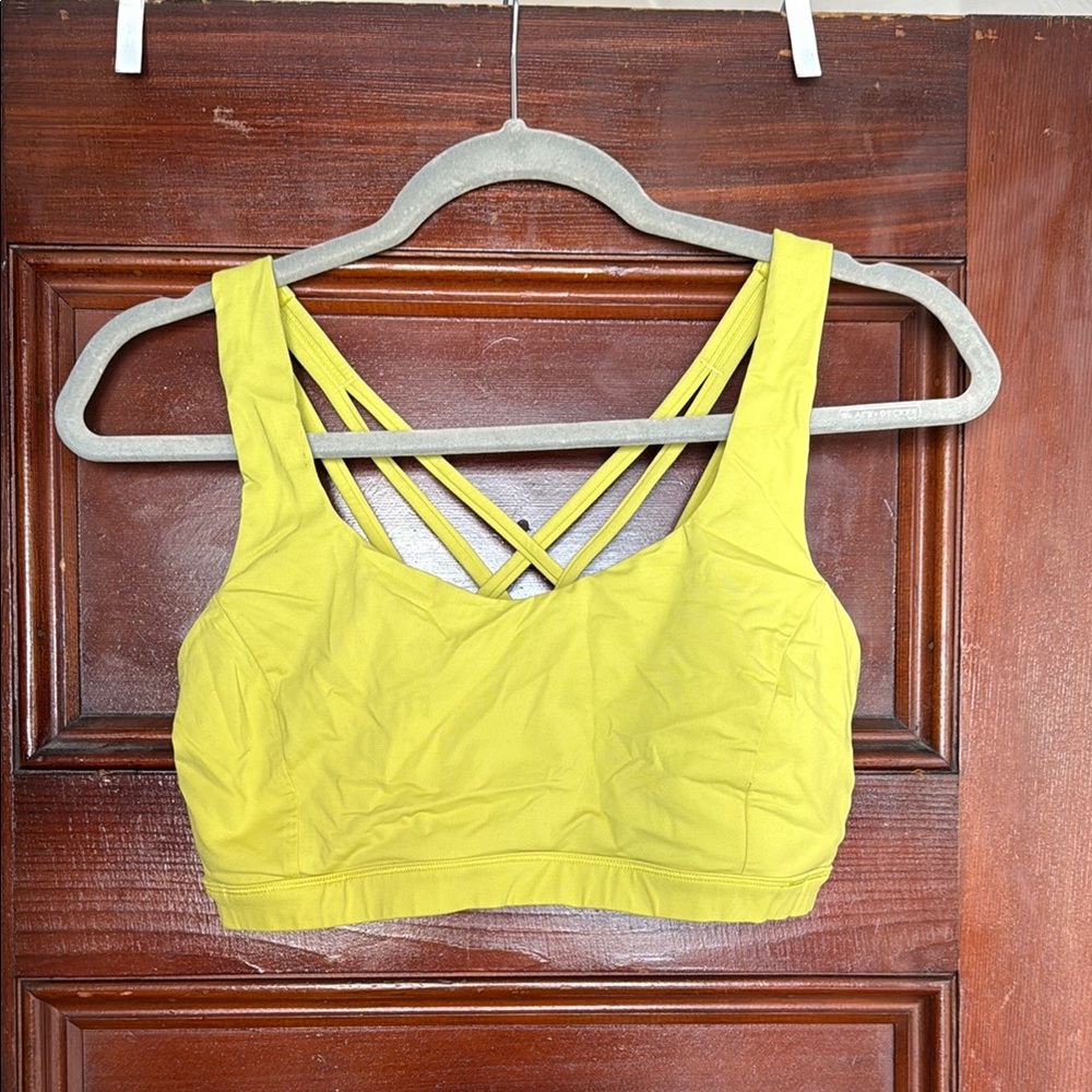 Lululemon Free to Be Serene Yellow Sports Bra